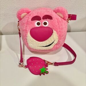 Disney Parks Lotso Plush Loungefly Handbag – Toy Story 3 Strawberry purse NEW